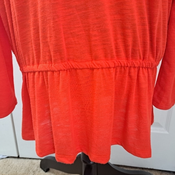 Style & Co Cherry Ted Crocheted Tunic With Tab Sleeves    Size XL - Picture 7 of 9